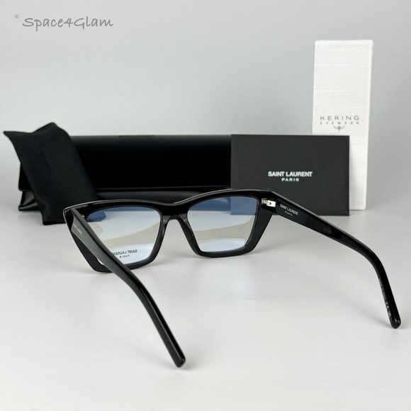 Saint Laurent Women Eyeglasses Black Blue Block Cat Eye SL291 001 NEW AUTHENTIC main image 12